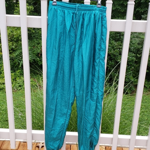 Vintage Pants - Vintage Blair Boutique Wind Track Suit Pants Teal